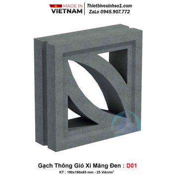 Gạch Thông Gió Xi Măng Đen D01