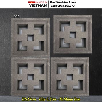 Gạch Thông Gió Xi Măng Đen D02-1