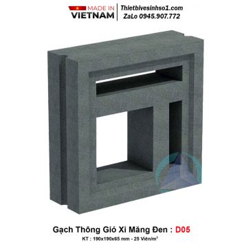 Gạch Thông Gió Xi Măng Đen D05