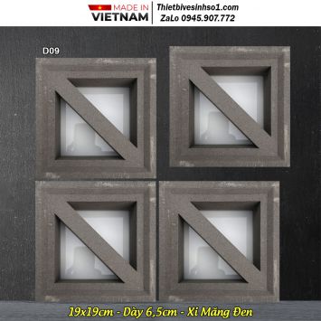 Gạch Thông Gió Xi Măng Đen D09-1