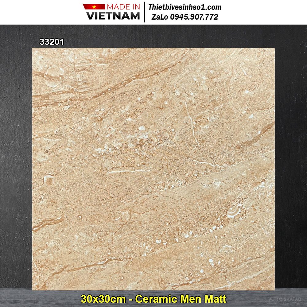 Gạch 30x30 TTC 33201 Vân Đá Vàng