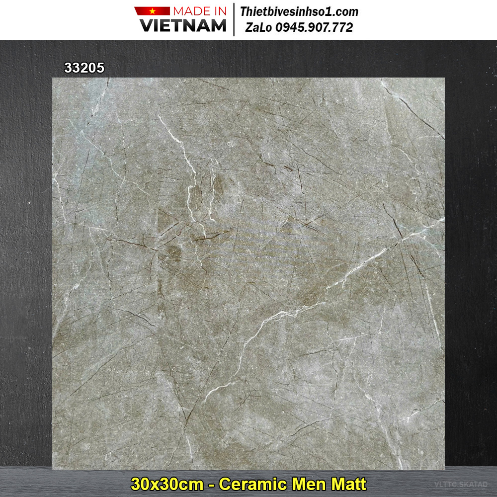 Gạch Lát 30x30 TTC 33205 Vân Ghi Xám