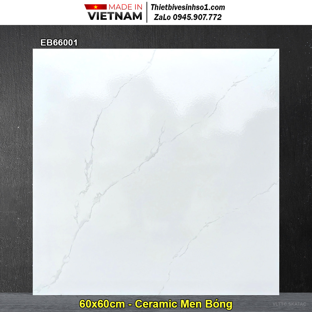 Gạch 60x60 TTC EB66001 Trắng Khói