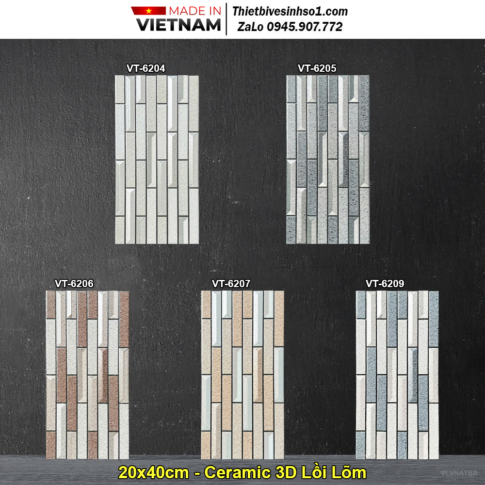 Gạch Ốp Trang Trí 20x40 Việt Nhật VT-62