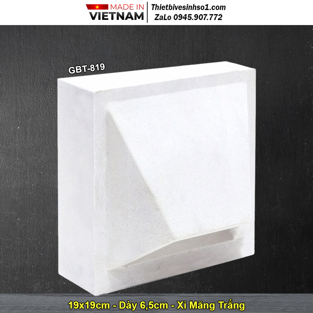 Gạch Thông Gió Xi Măng Trắng GBT-819 Gạch Thông Gió Xi Măng Trắng GBT-819