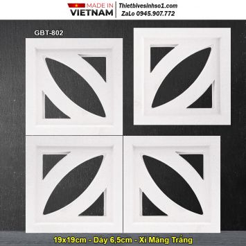 Gạch Thông Gió Xi Măng Trắng GBT-802