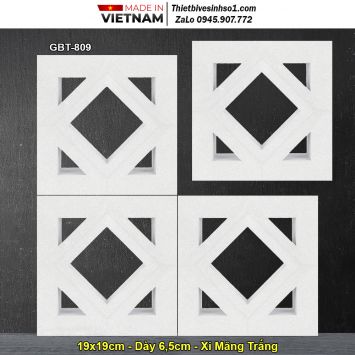 Gạch Thông Gió Xi Măng Trắng GBT-809