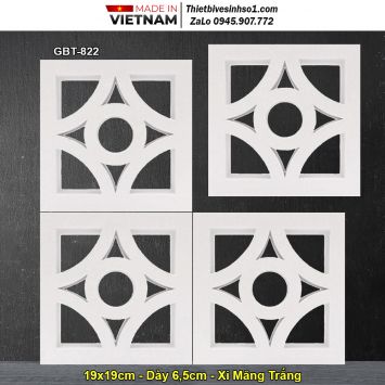 Gạch Thông Gió Xi Măng Trắng GBT-822