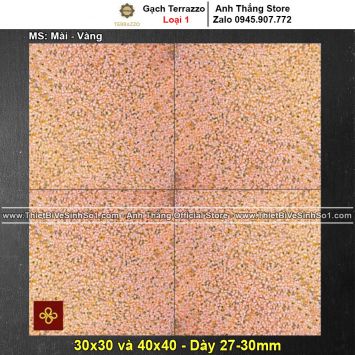 Gạch Terrazzo Mài Vàng