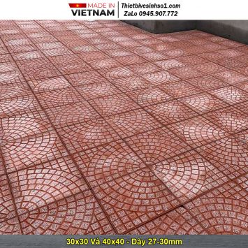 Gạch Terrazzo Rẻ Quạt Đỏ