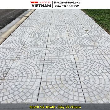 Gạch Terrazzo Rẻ Quạt Ghi