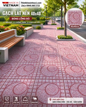 Gạch TERRAZZO Bóng Lồng Đỏ
