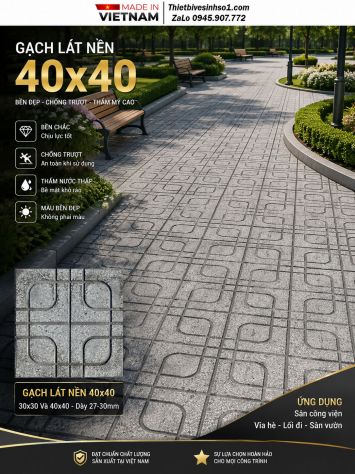 Gạch TERRAZZO Chữ Thập Góc Tròn Ghi