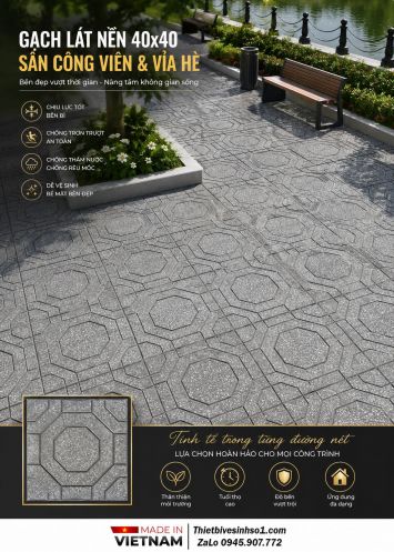 Gạch TERRAZZO Mai Rùa Ghi