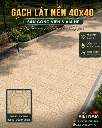 Gạch TERRAZZO Mai Rùa Vàng