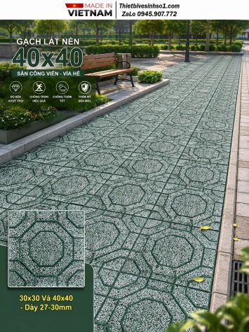 Gạch TERRAZZO Mai Rùa Xanh