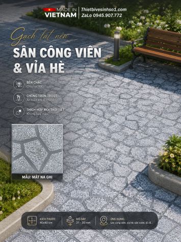Gạch TERRAZZO Mắt Na Ghi