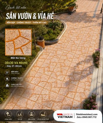 Gạch TERRAZZO Mắt Na Vàng