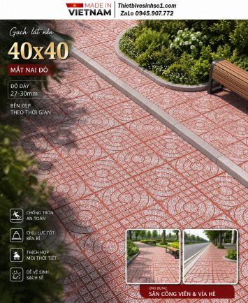 Gạch TERRAZZO Mắt Nai Đỏ