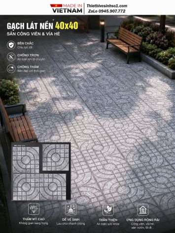 Gạch TERRAZZO Mắt Nai Ghi
