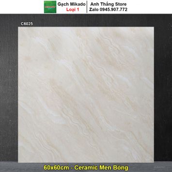 Gạch 60x60 Mikado C6025 Vân Vàng Nhạt