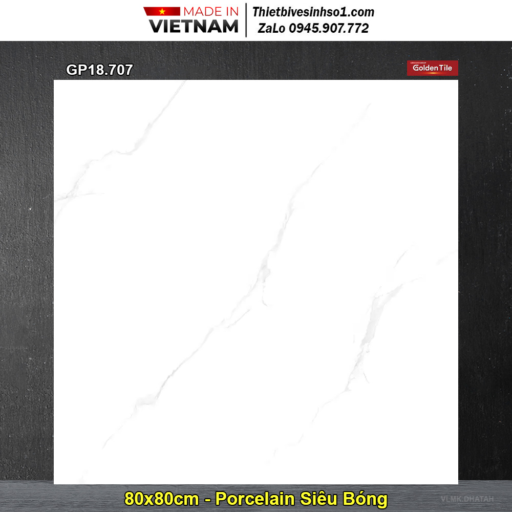 Gạch 80x80 Mikado GP18.707 Trắng Khói