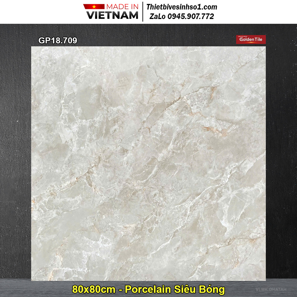 Gạch 80x80 Mikado GP18.709 Đá Vàng Nâu