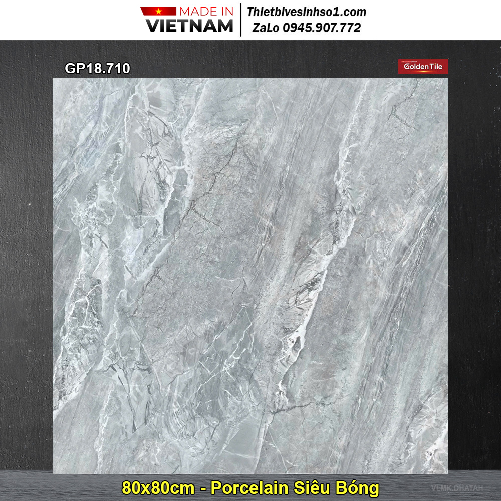 Gạch 80x80 Mikado GP18.710 Đá Xám Xanh