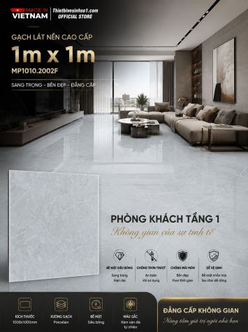 Gạch 1m x 1m Mikado MP1010.2002F Vân Đá Xám