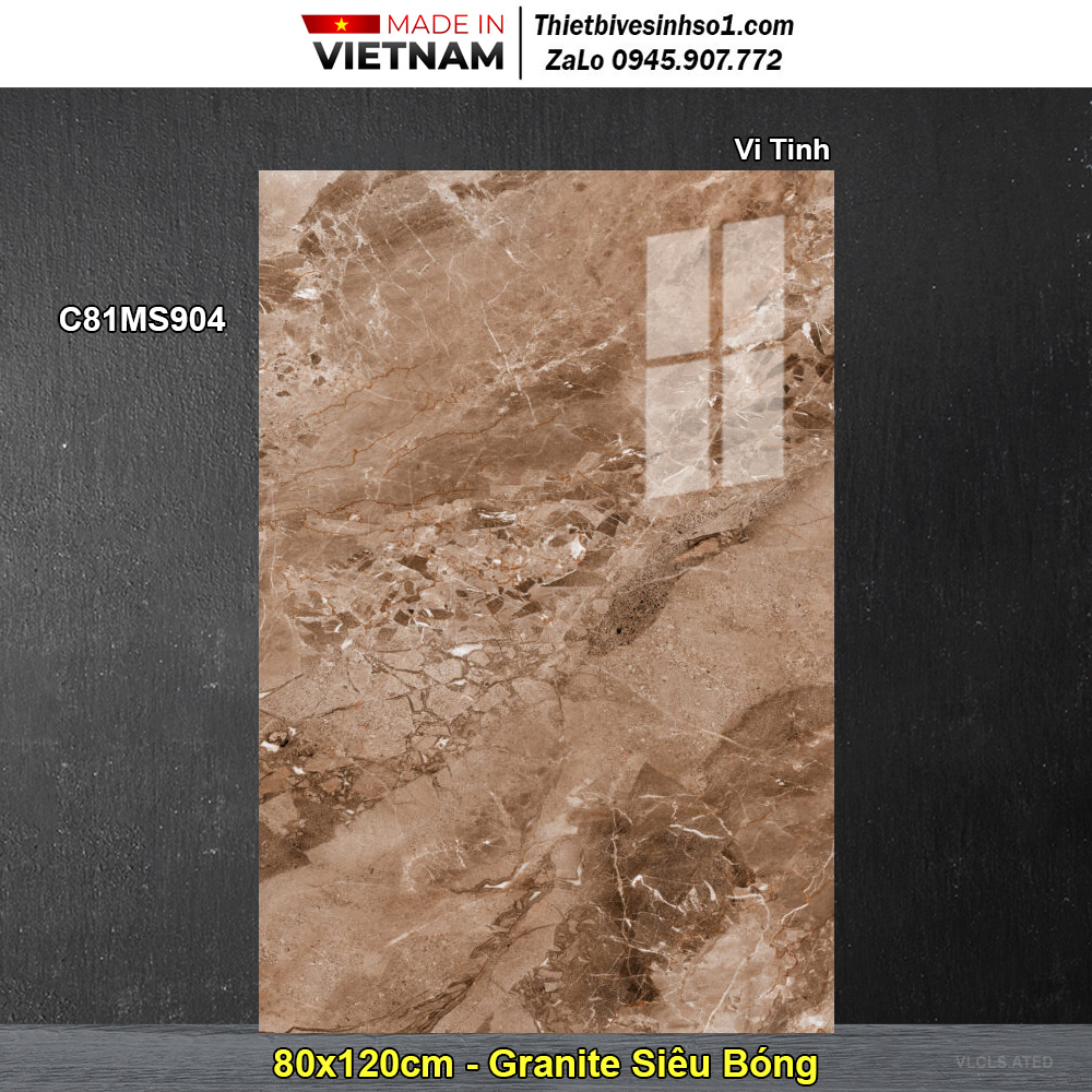 Gạch 80x120 Classico C81MS904 Vân Đá Nâu