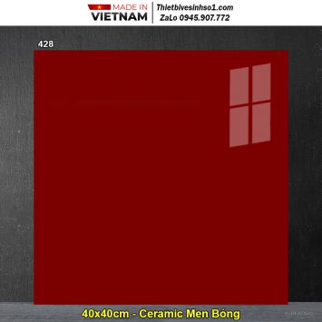 Gạch 40x40 Đồng Tâm 428 Đỏ Trơn