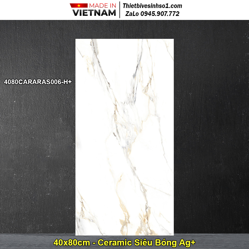 Gạch 40x80 Đồng Tâm 4080CARARAS006-H+
