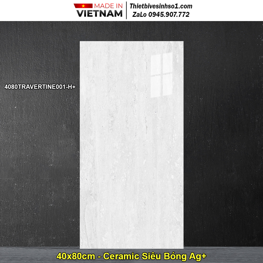 Gạch 40x80 Đồng Tâm 4080TRAVERTINE001-H+