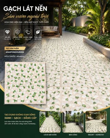 Gạch 40x40 Đồng Tâm 4040PONGOUR004
