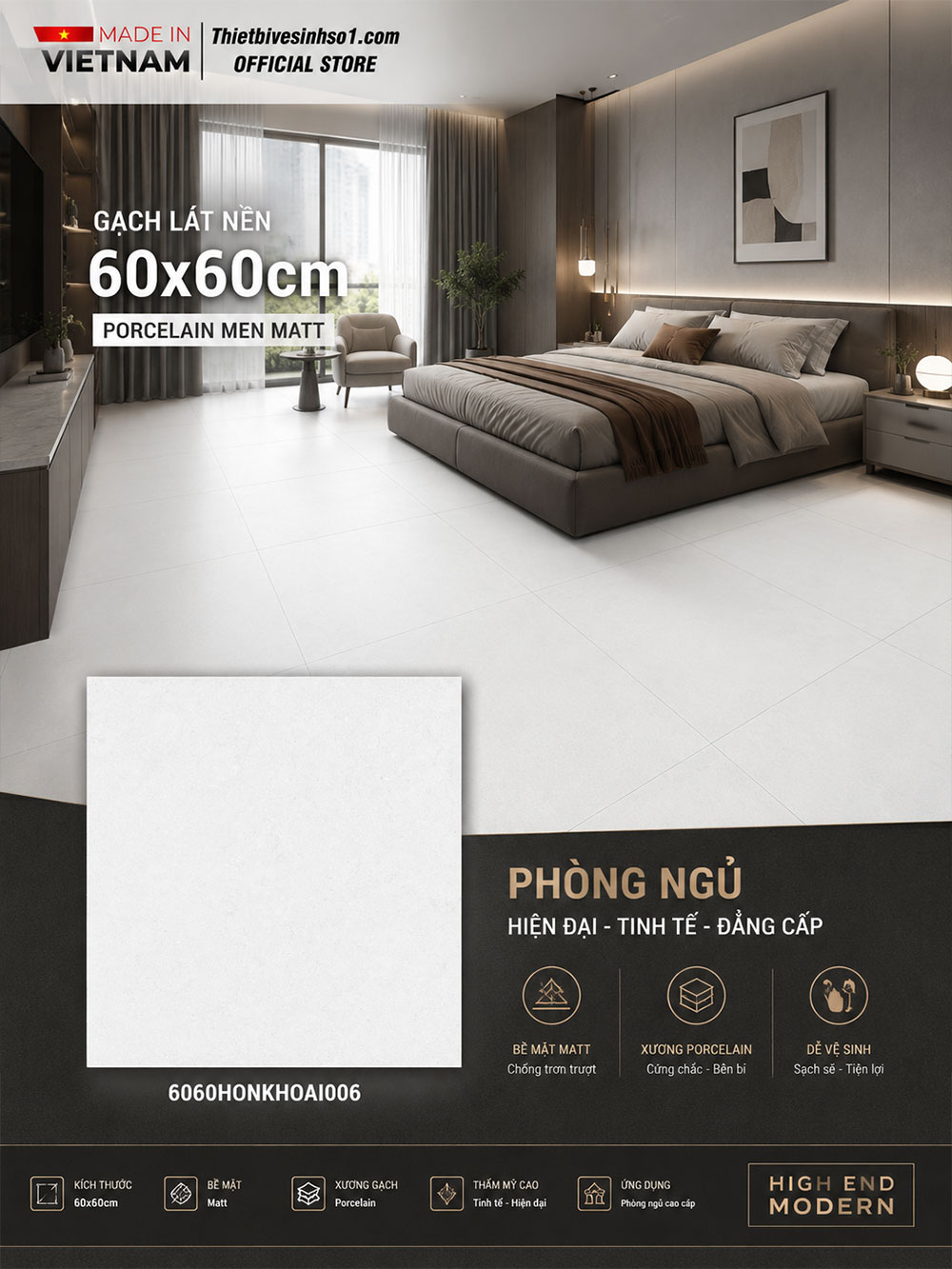 Gạch 60x60 Đồng Tâm 6060HONKHOAI006 Gạch 60x60 Đồng Tâm 6060HONKHOAI006