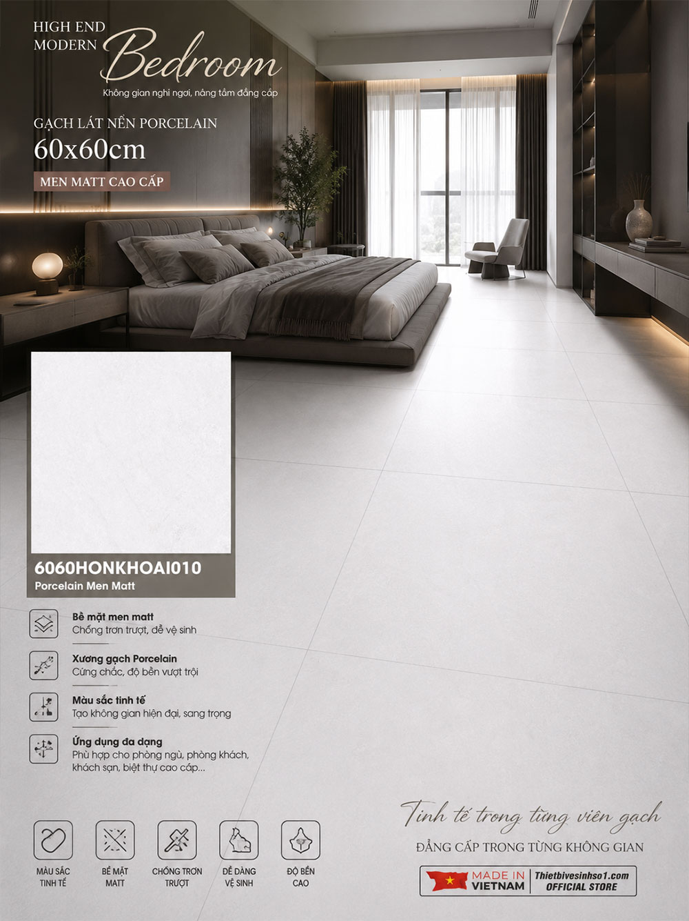 Gạch 60x60 Đồng Tâm 6060HONKHOAI010 Gạch 60x60 Đồng Tâm 6060HONKHOAI010