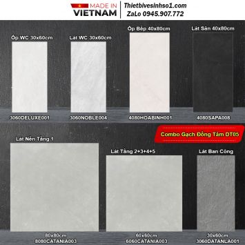 Combo Trọn Bộ Gạch Ốp Lát Đồng Tâm DT05