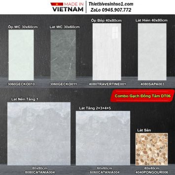 Combo Trọn Bộ Gạch Ốp Lát Đồng Tâm DT06