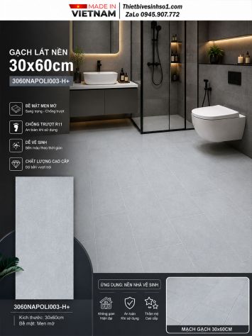 Gạch 30x60 Đồng Tâm 3060NAPOLI003-H+