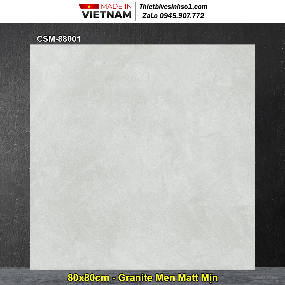 Gạch 80x80 Grand CSM-88001 Vân Xi Măng