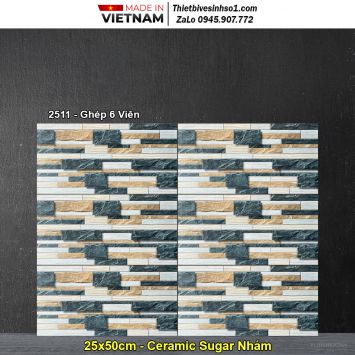 Gạch Ốp Trang Trí 25x50 Hồng Hà 2511