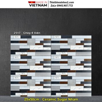 Gạch Ốp Trang Trí 25x50 Hồng Hà 2517