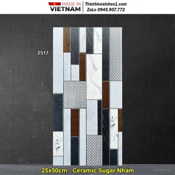 Gạch Ốp Trang Trí 25x50 Hồng Hà 2517