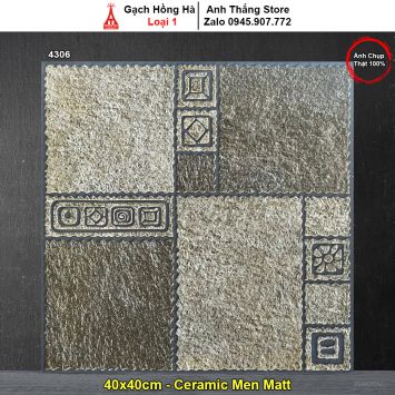 Gạch 40x40 Hồng Hà 4306 Giả Cổ