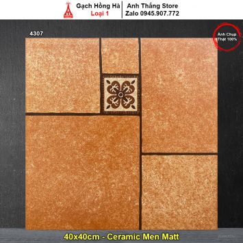 Gạch 40x40 Hồng Hà 4307 Giả Cổ