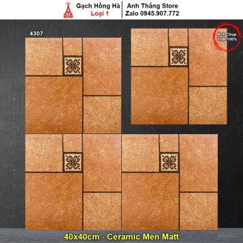 Gạch 40x40 Hồng Hà 4307 Giả Cổ