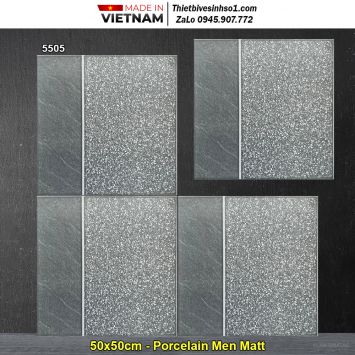 Gạch 50x50 Hồng Hà 5505 Lát Sân