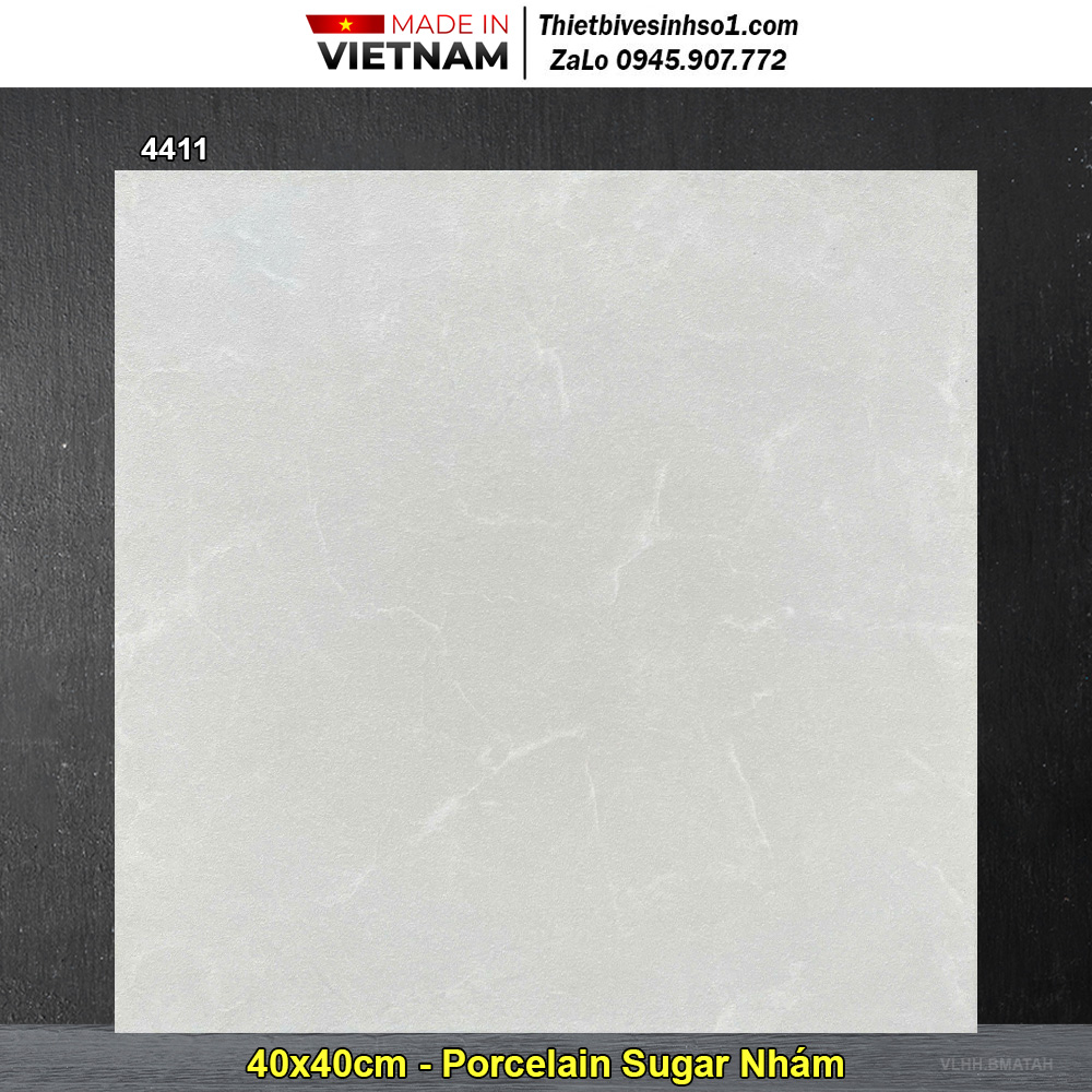 Gạch 40x40 Hồng Hà 4411 Xám Kem