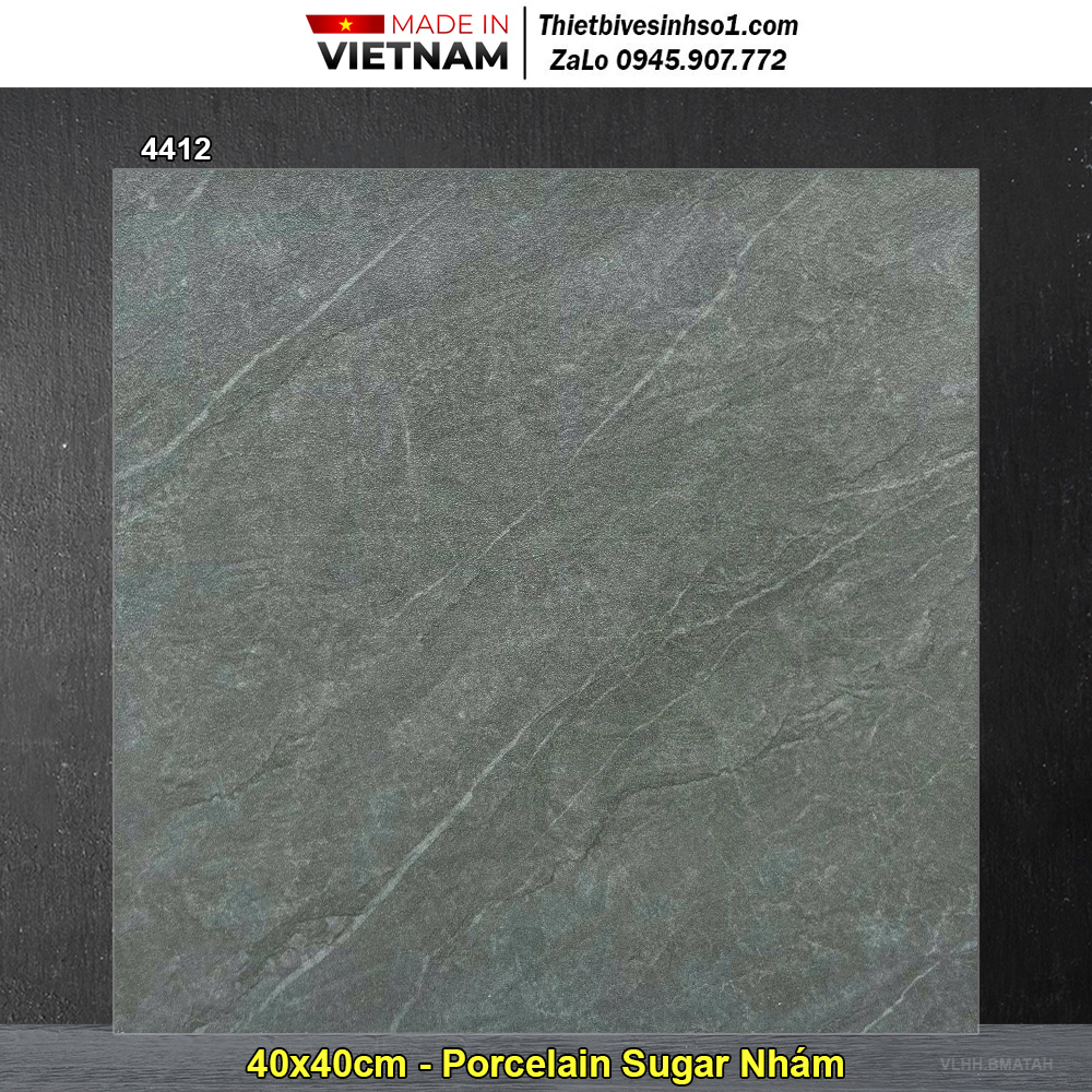 Gạch 40x40 Hồng Hà 4412 Ghi Đậm