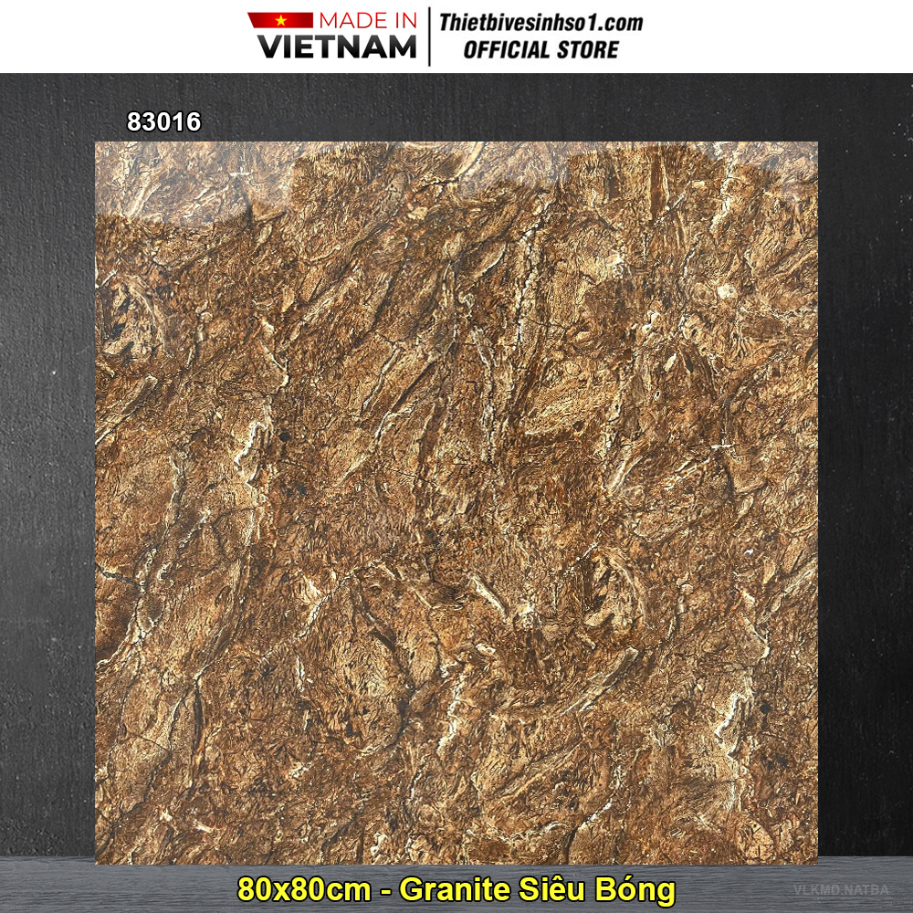 Gạch 80x80 Kamado 83016 Vân Đá Nâu
